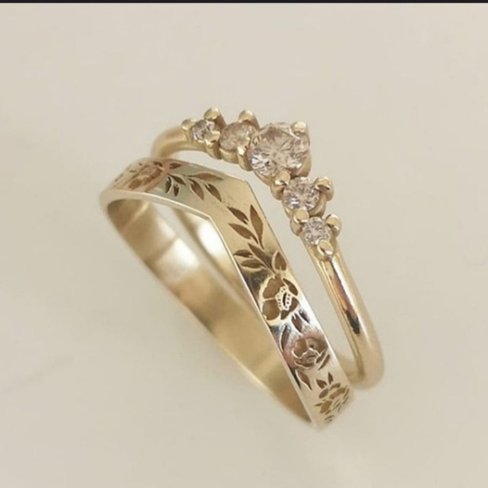 925 Wedding band set size 6